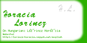 horacia lorincz business card